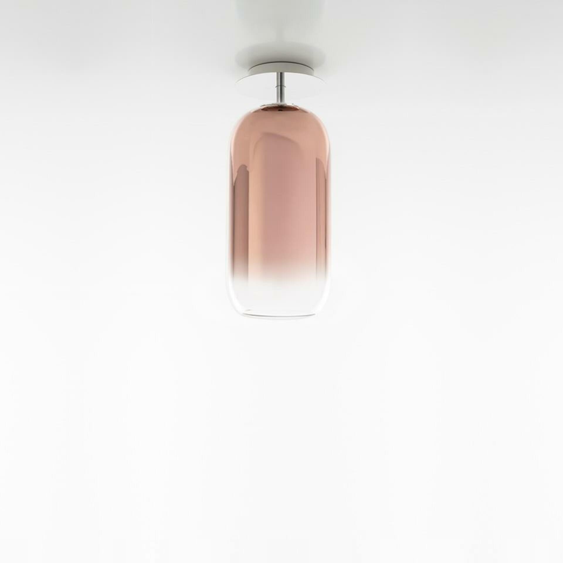 Artemide Gople Mini stropné svietidlo meď, fúkané sklo, E14, 6W