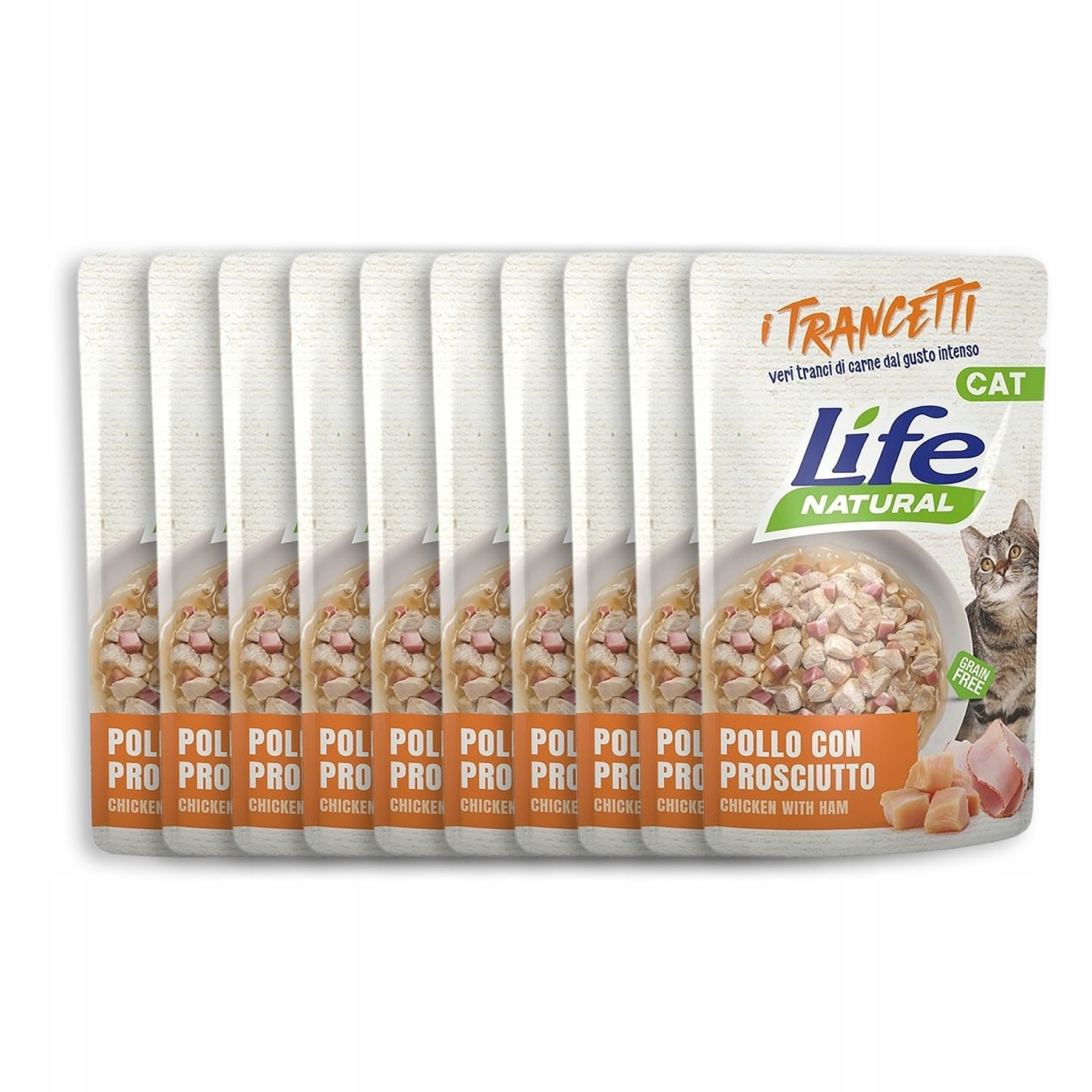 Levně Life Cat Naturel Chunks kapsička Set 30x55g Kuře šunka
