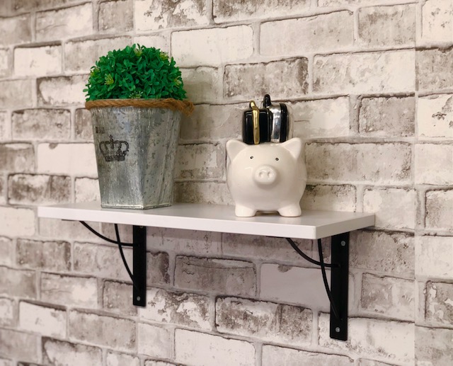 PÓŁKA ŚCIENNA W STYLU LOFT 52cm ANTRACYT podpórka Wysokość mebla 1.8 cm