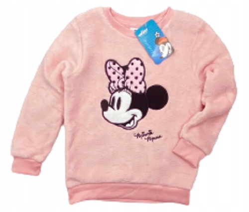 

Ciepła Polarowa Bluza Minnie Coralowa 110/116