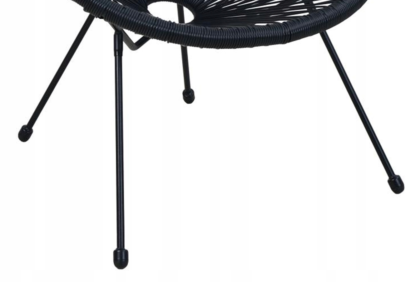 MOCNY WYGODNY FOTEL KRZESŁO OGRODOWE TARAS BALKON DO STOŁU ACAPULCO CZARNE EAN (GTIN) 5901386212283