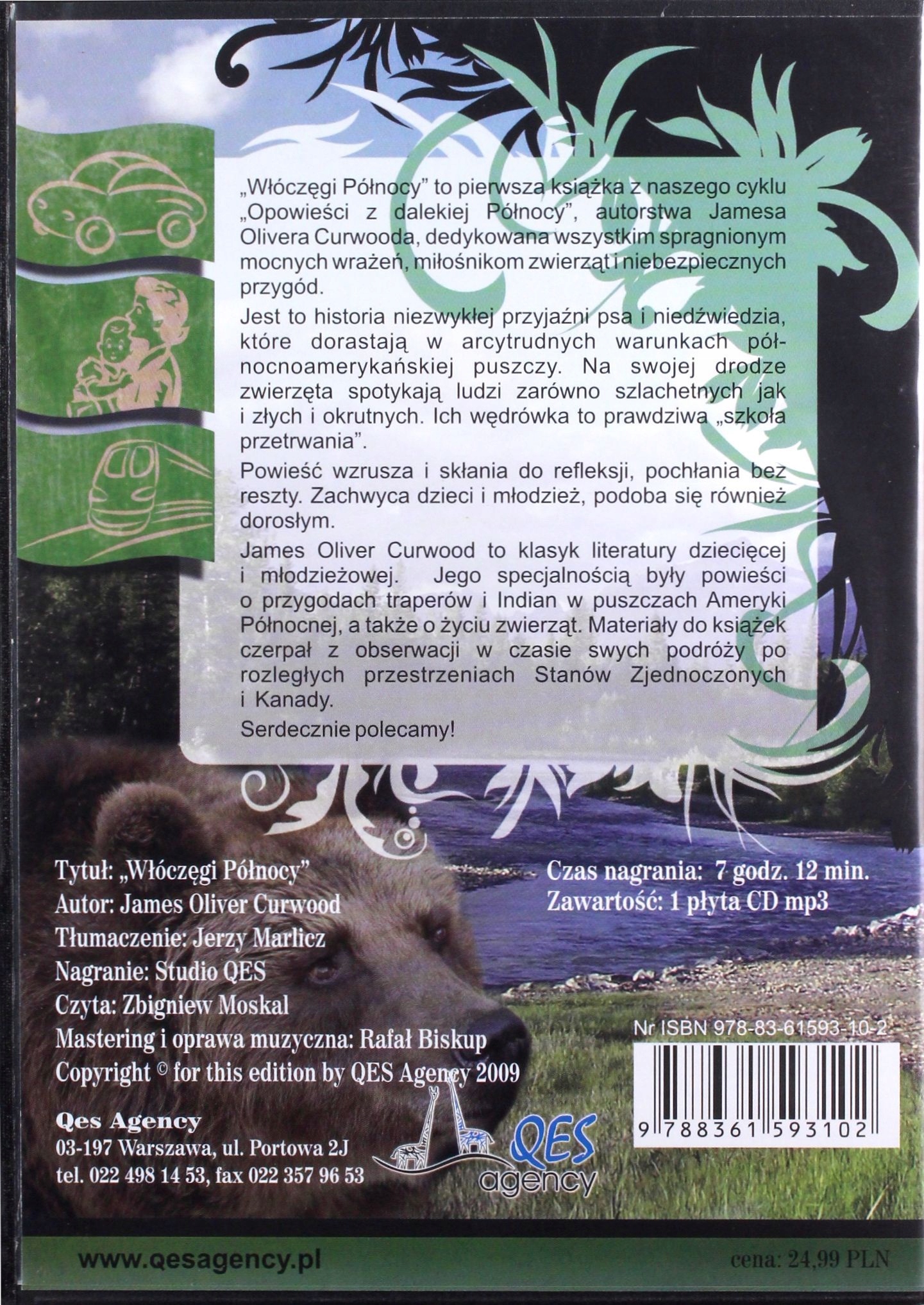 WŁÓCZĘGI PÓŁNOCY - JAMES OLIVER CURWOOD AUDIOBOOK Stan opakowania oryginalne