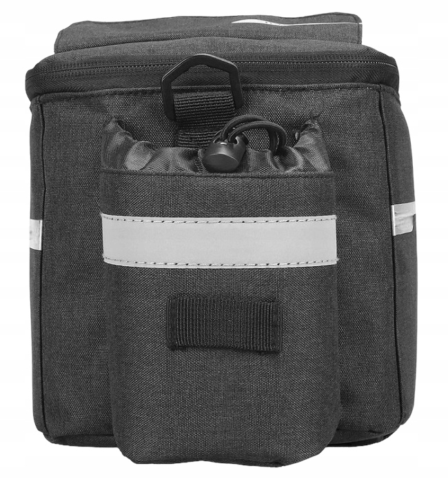 TORBA SAKWA ROWEROWA TERMICZNA NA BAGAŻNIK ROWER Kolor dominujący czarny