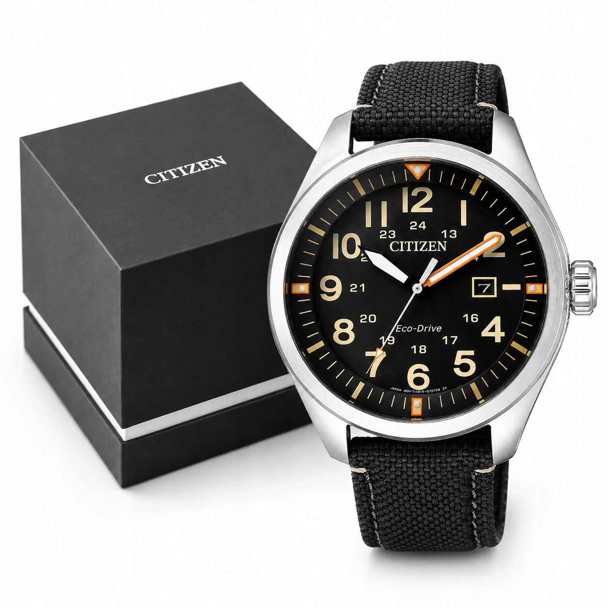 Zegarek Citizen Eco-drive Sports AW5000-24E Solarny Czarna Tarcza Pasek