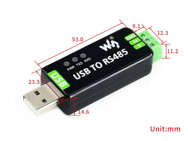 Przemysłowy konwerter USB RS485 Model SKU: 17286