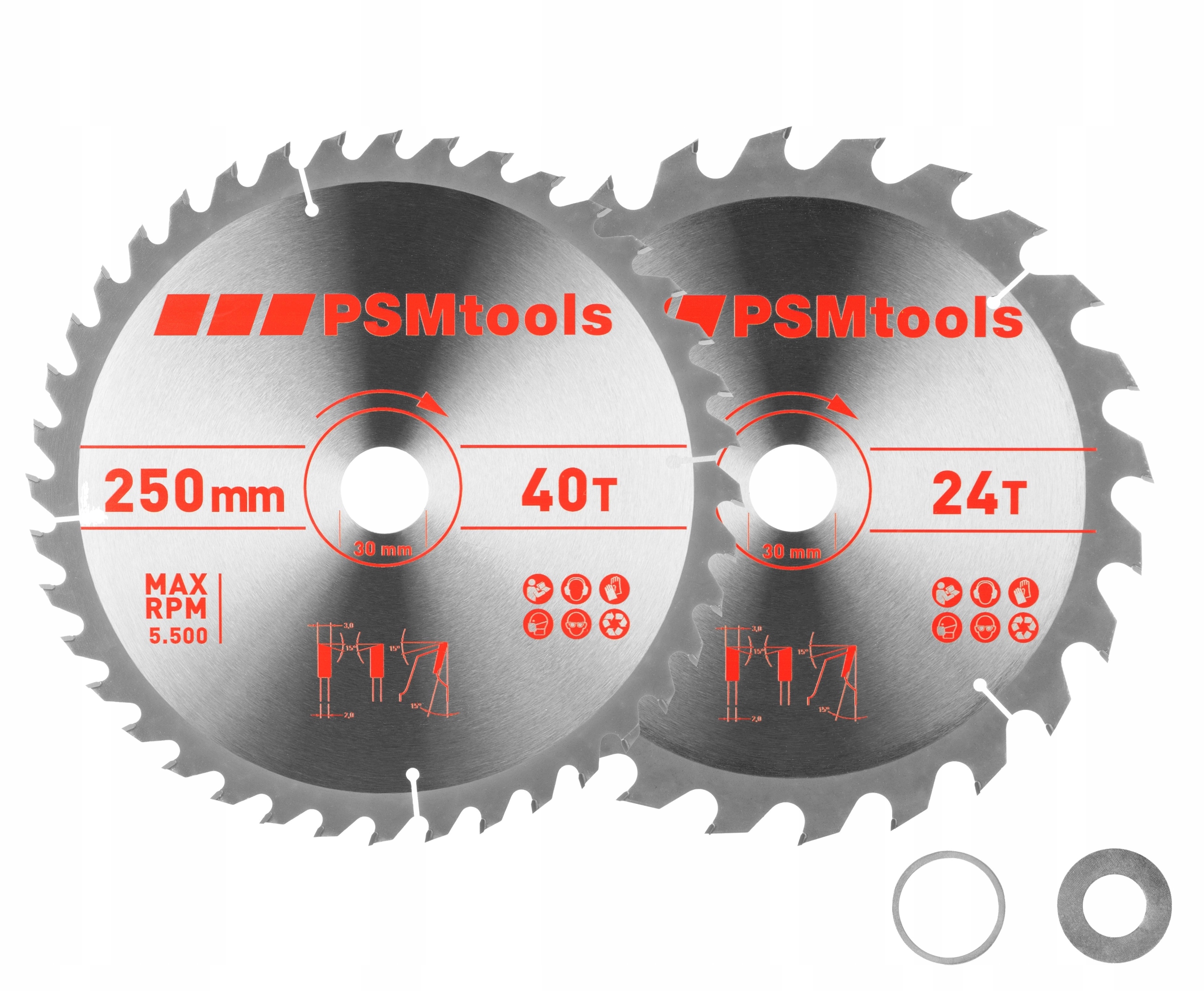 

Tarcza Piła 250x30MM 24Z 40Z Do Drewna Zestaw 2SZT