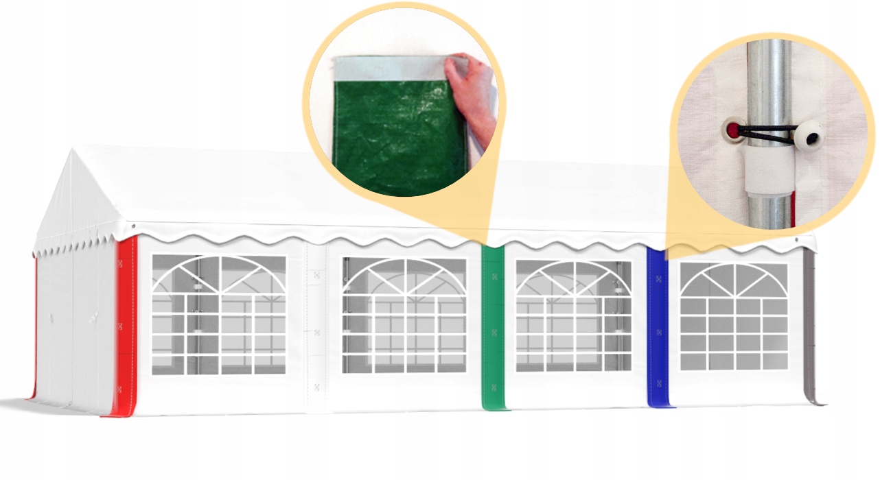 Namioty Wystawowe 3x6m Imprezowe DAS 240 SF Liczba ścianek bocznych 6 ścianek