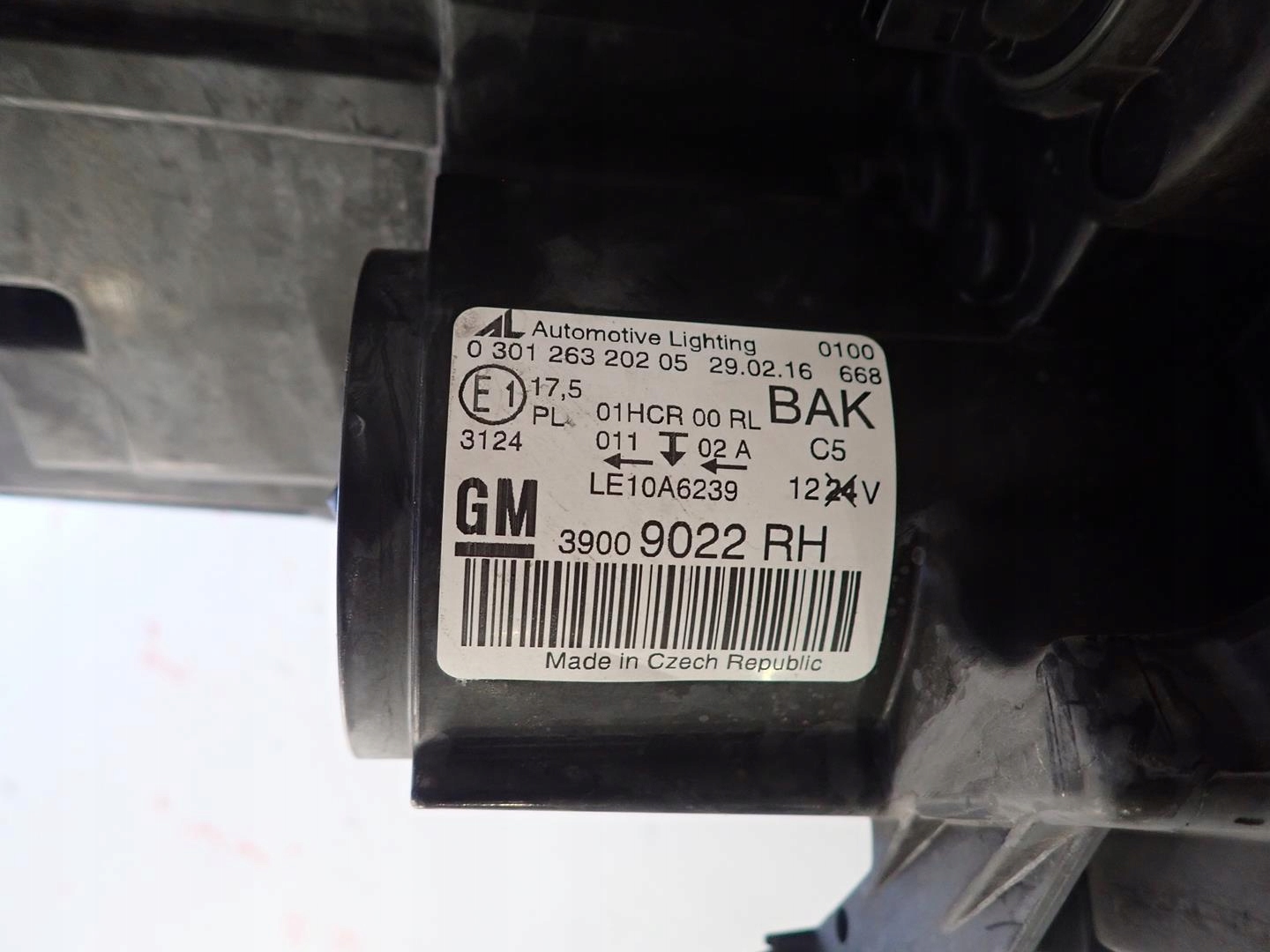 light front front right OPEL ZAFIRA C 2012- 39009022