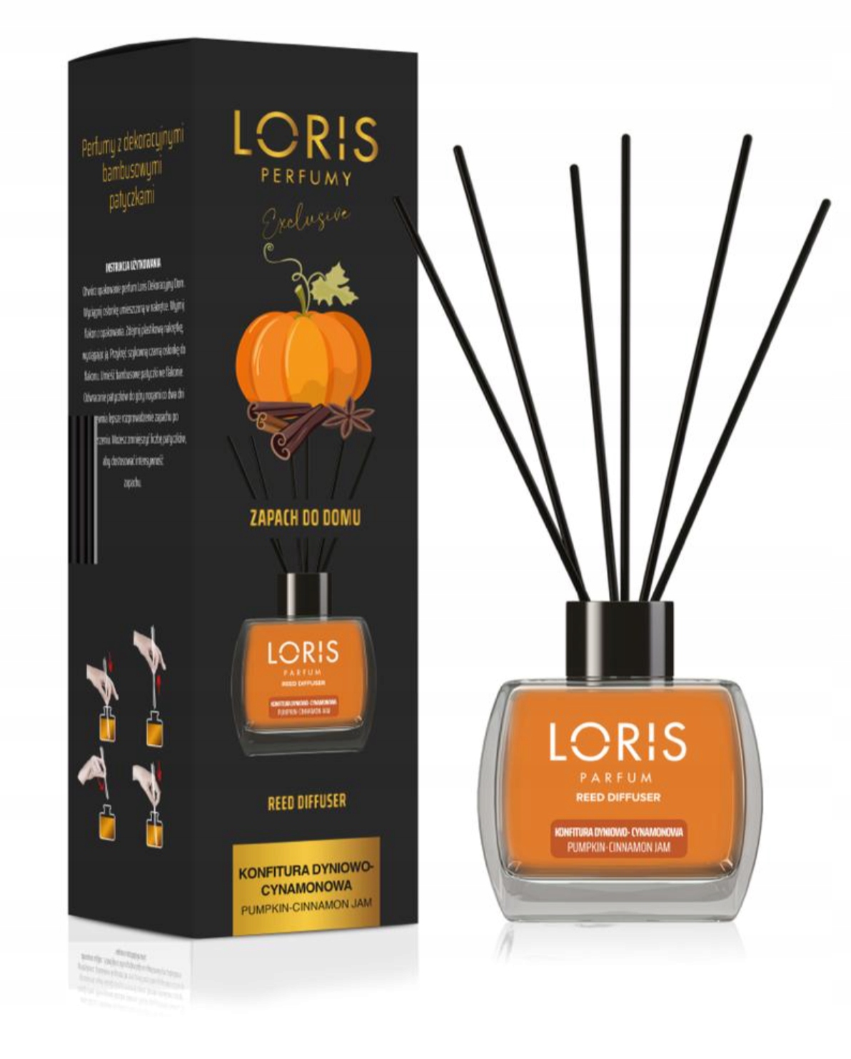 ZAPACH DO DOMU LORIS DYNIA & CYNAMON 120ML PATYCZKI DYFUZOR