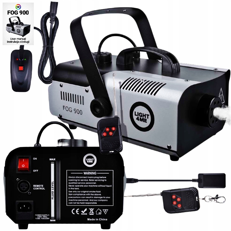 Wytwornica Dymu Mgły Pilot 900 Watt Klub Dj Impreza Domówka