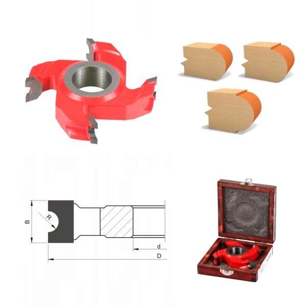 Frez do drewna HM półwałek 120x30 R12,5 Globus