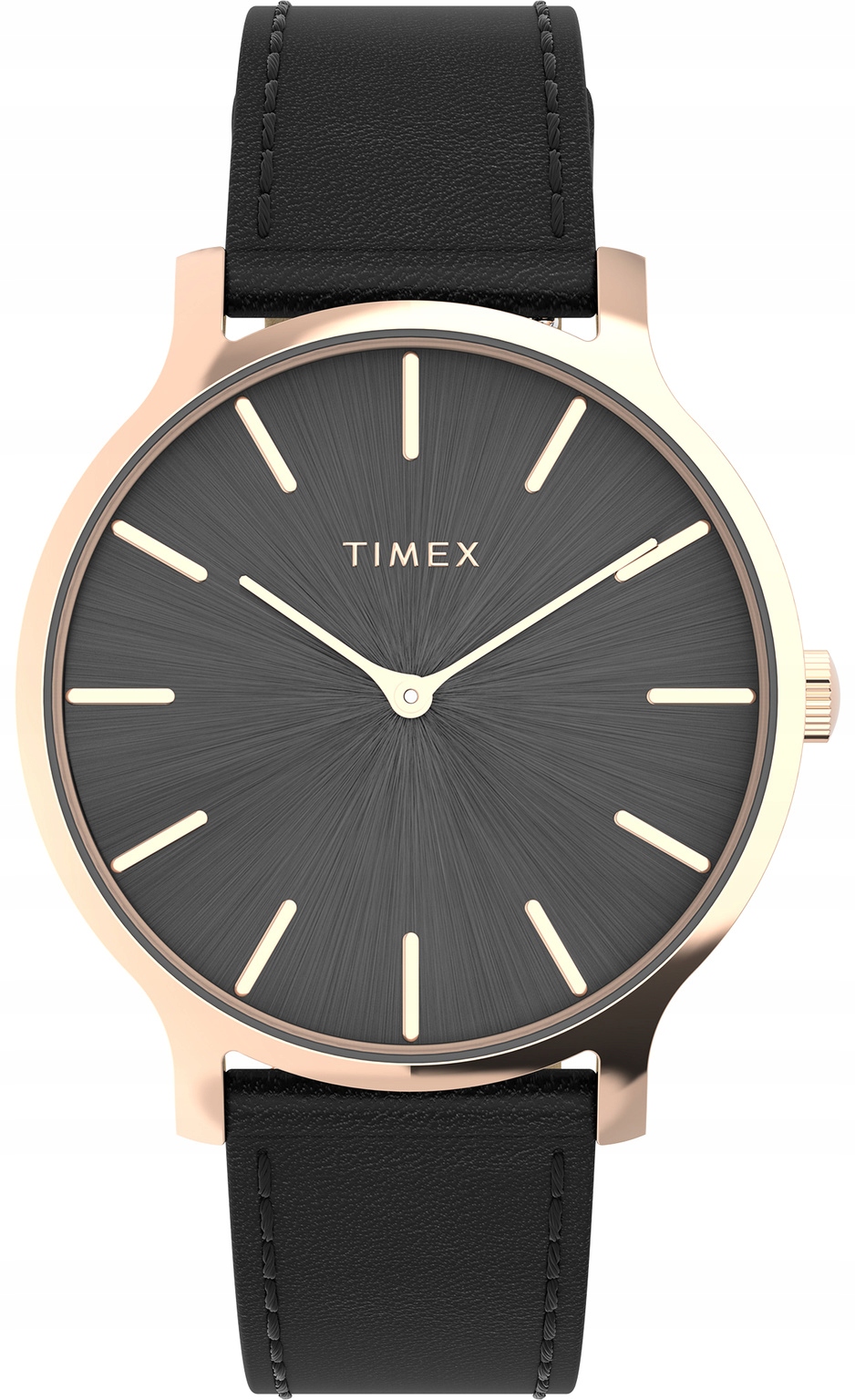 Dámské Růžové Zlato Černé Hodinky Timex Fashion Transcend TW2W19800 38 mm