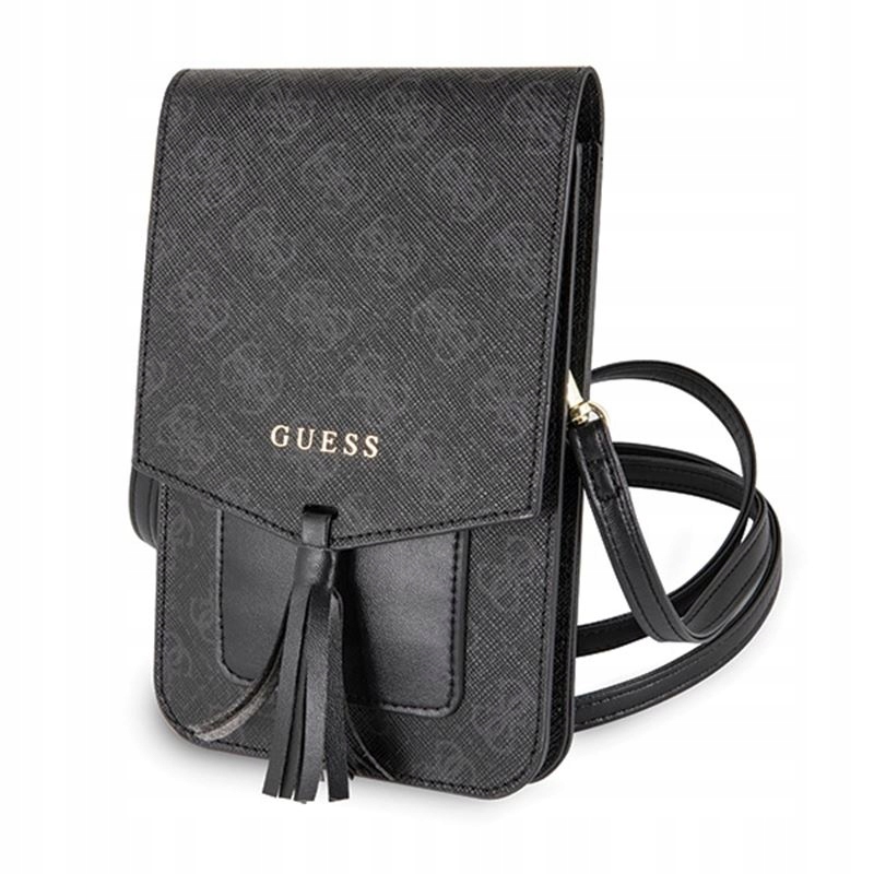 Guess 4G Uptown Wallet Phone Bag – taška s přihrádkou na smartphone (černá)