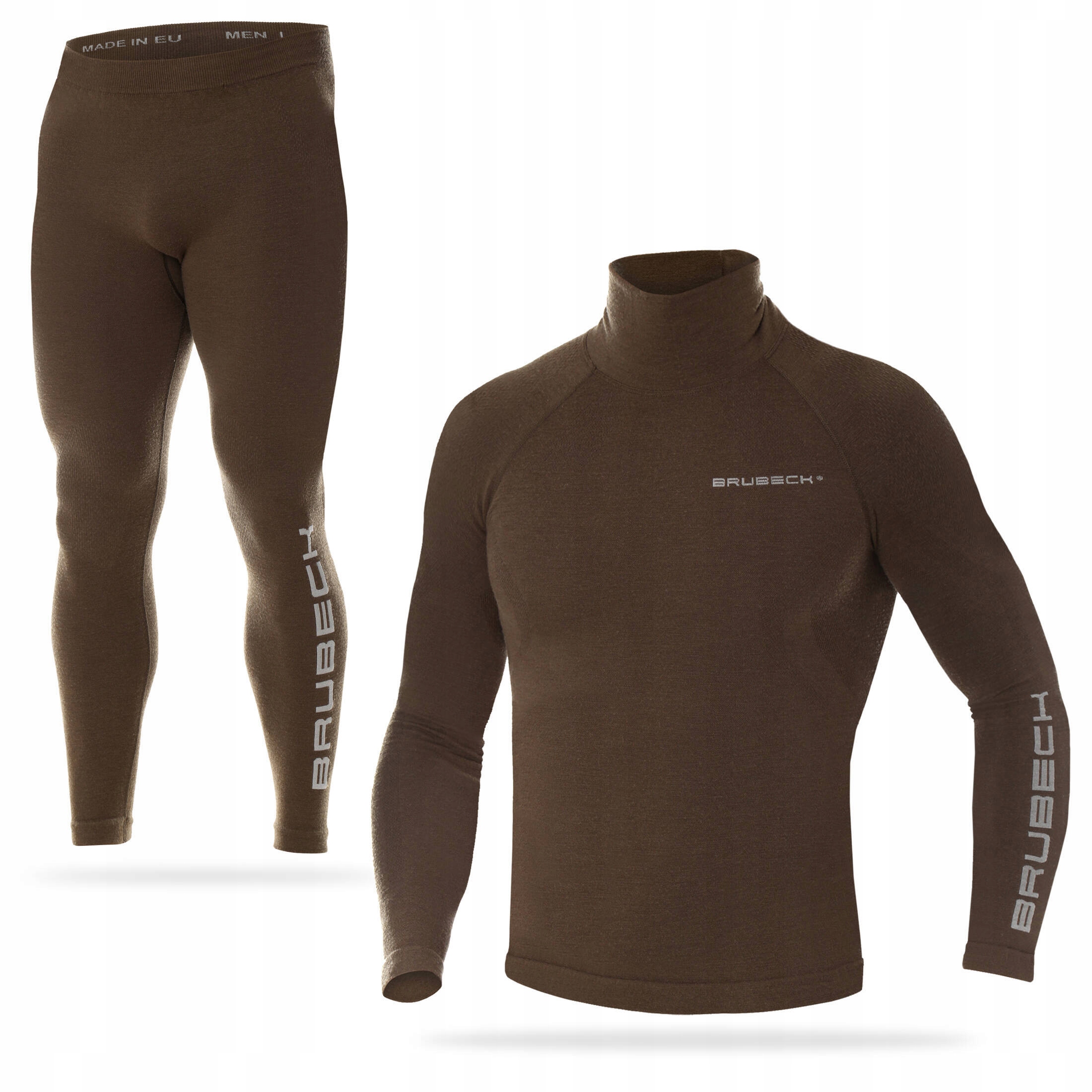 Zimowa bielizna termoaktywna dla Myśliwego komplet z wełny merino Brubeck M
