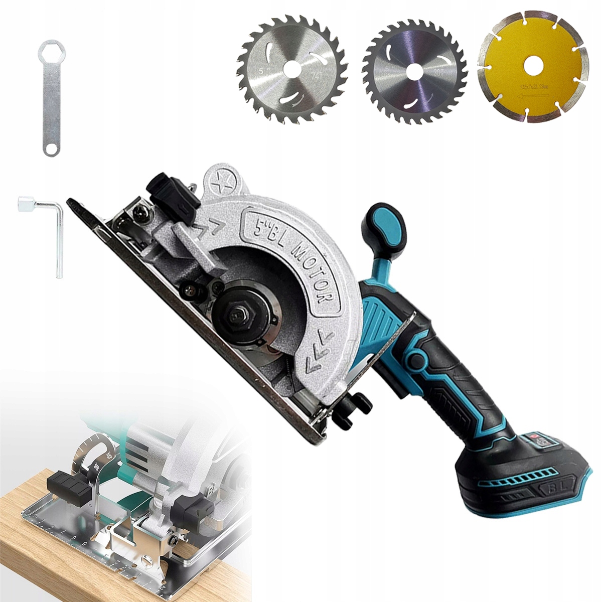 125MM Piła Tarczowa Przecinarka Pilarka Ręczna Do Drewna 6500 rpm Tarcza