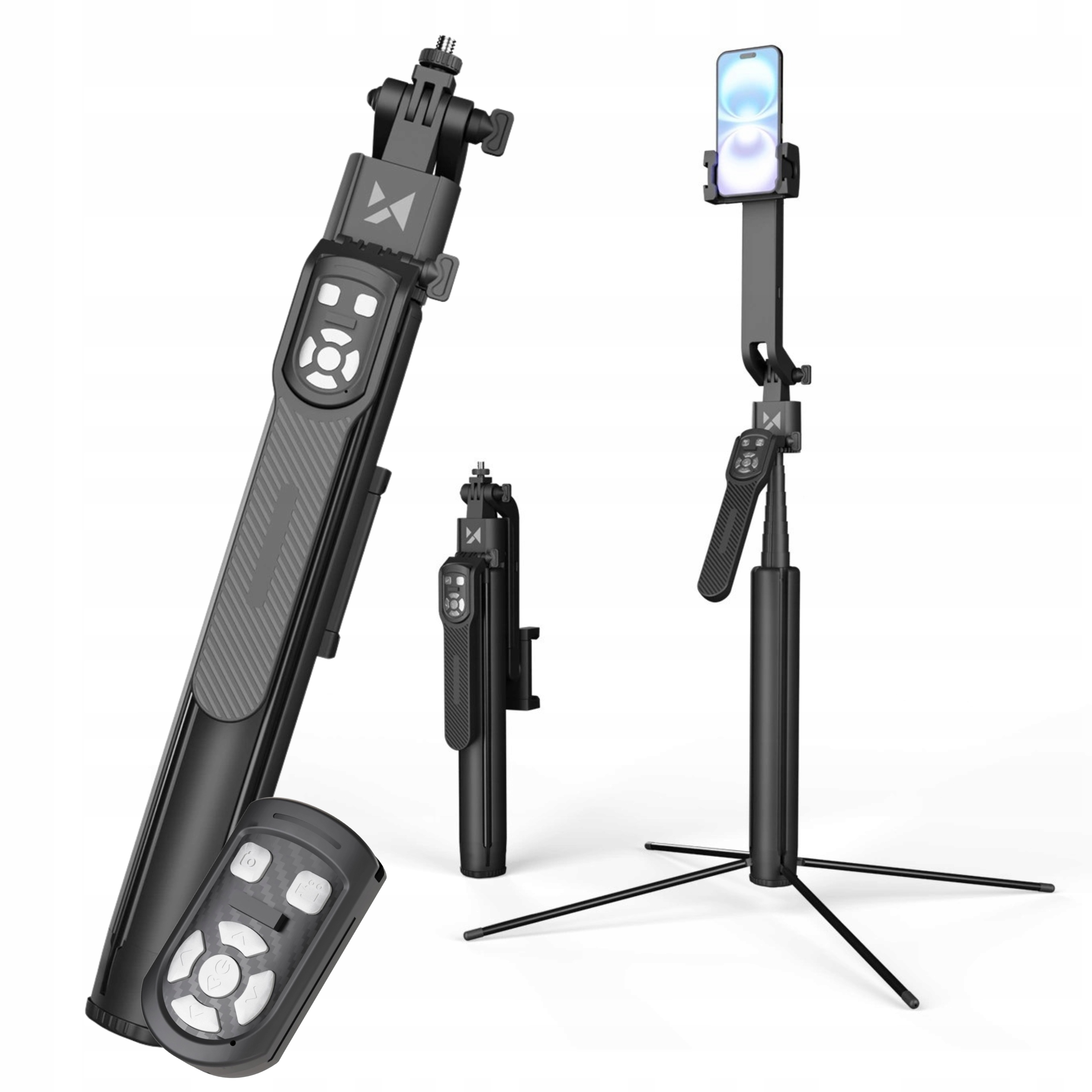 Selfie Tyč 180 cm Stativ S Funkcí Sledování Obličeje Ai 360° Ovládání Gesty