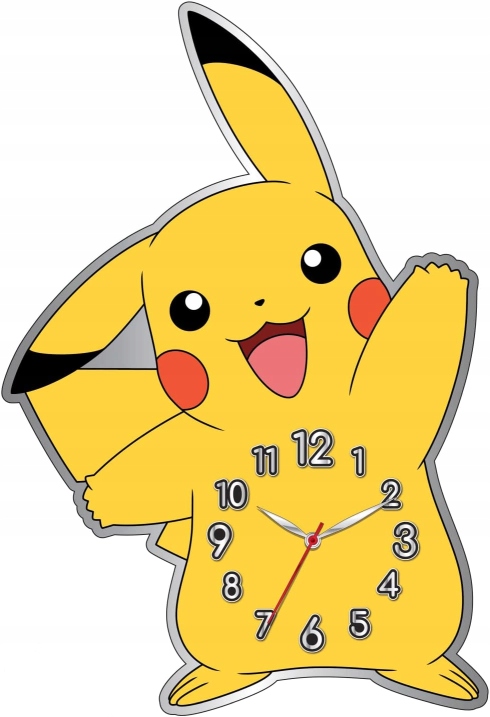3D nástenné hodiny Pikachu Pokémon kovové POK3170
