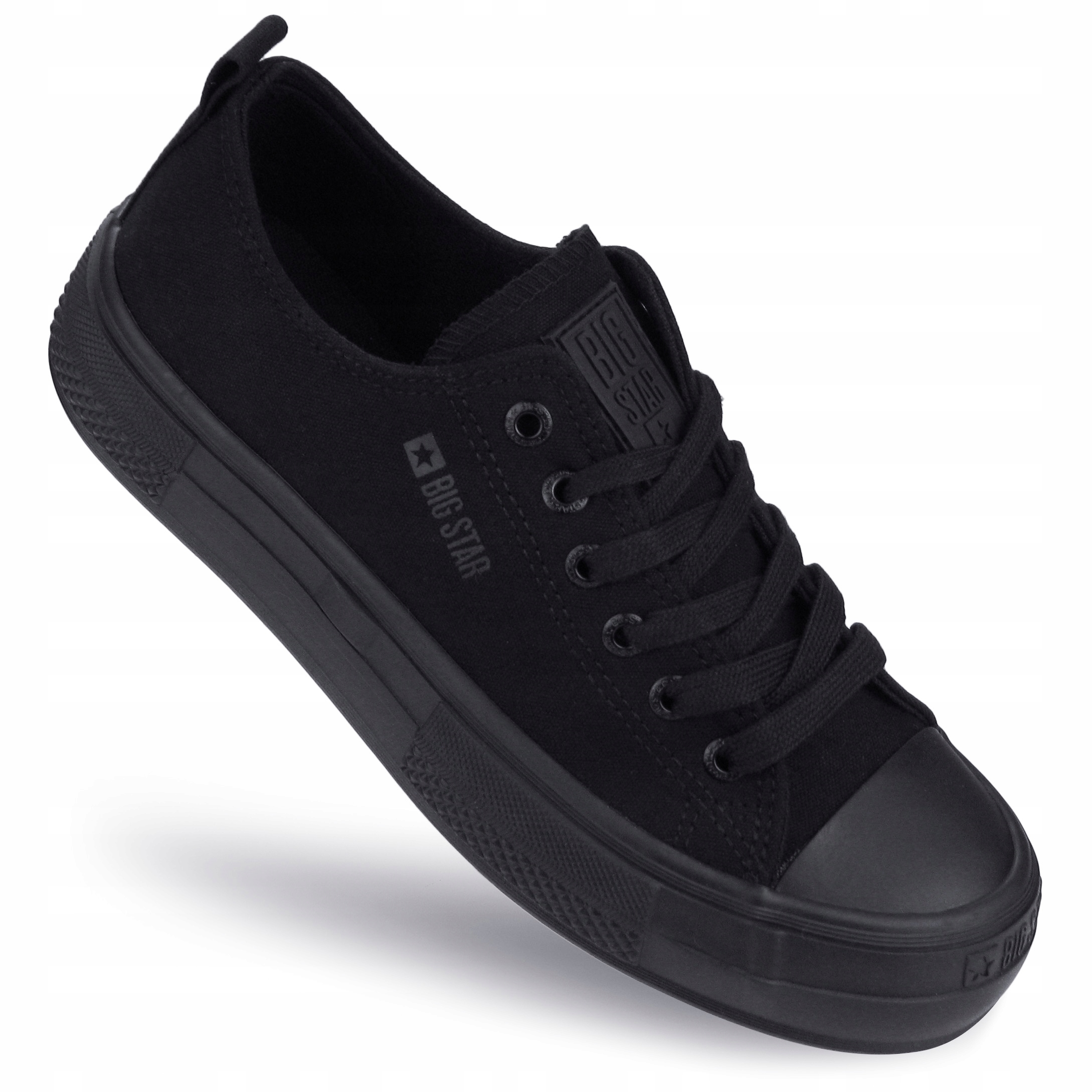 Trampki damskie buty tenisówki Big Star na platformie czarne NN274852 41