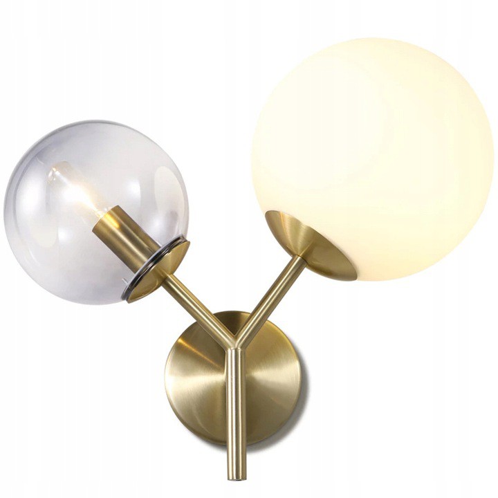 Nástenná lampa Nástenná sklenená guľa Moderný dizajn