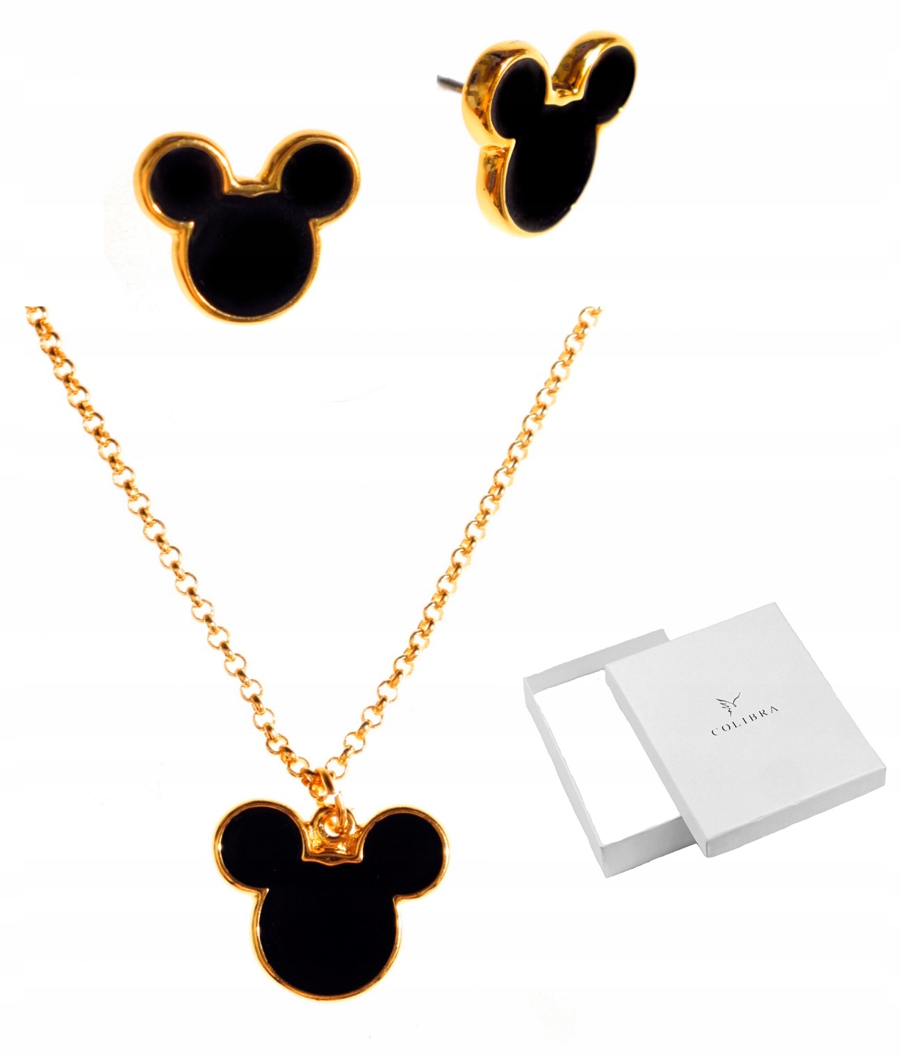 

Komplet Biżuterii czarna myszka miki Mickey Minnie