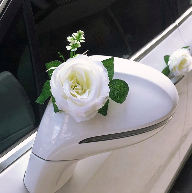 DEKORACJA ŚLUBNA NA SAMOCHÓD OZDOBA DO ŚLUBU SAMOCHODU OZDOBY KWIATY Kod producenta 26414