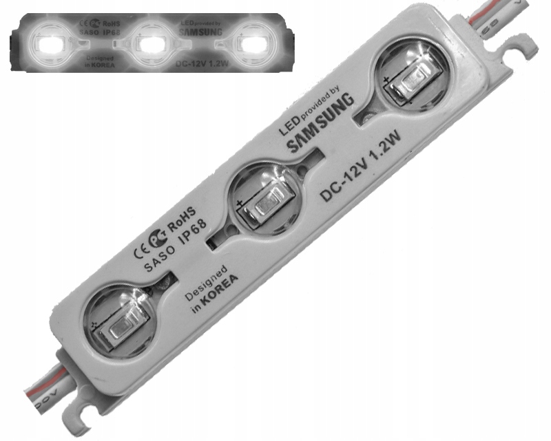 MODUŁ LED SAMSUNG LED 1,2W SOCZEWKA ZIMNA BIAŁA