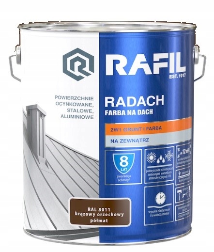 Radach 10L hnědý ořechový Ral 8011 polomatný Rafil
