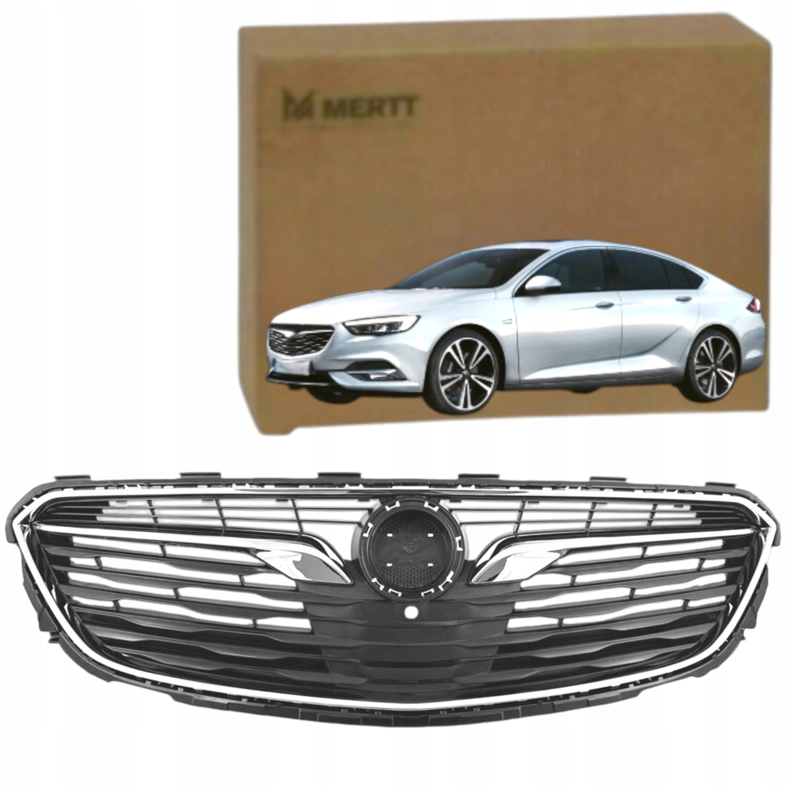 Gril Přední Atrapa S Chromovými Lištami Podložka Opel Insignia B 2017-2019