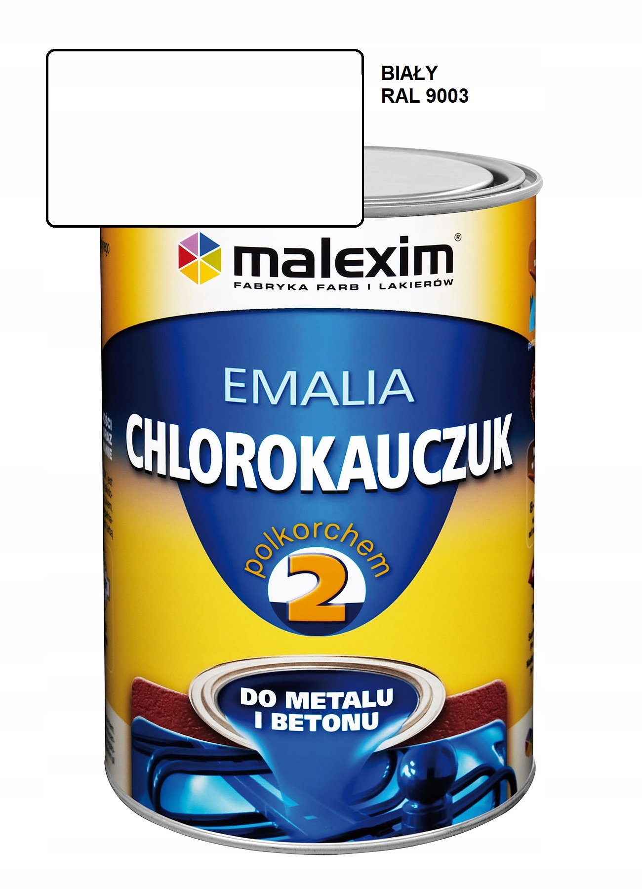 Emalia chlorokauczuk 2.5L Biały Ral 9003
