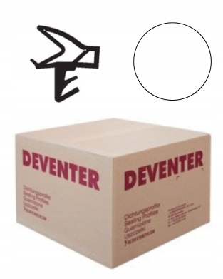 tesnenie pre interiérové dvere bez príchytky Deventer S 7904 biele 100 mb