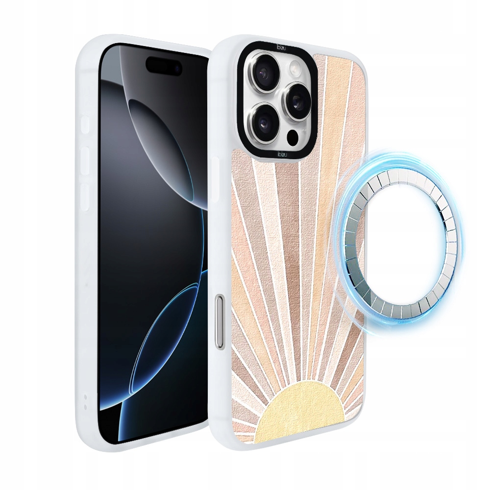 Pouzdro pro iPhone 16 Pro Ibizu DropGuard Matt s MagSafe, východ slunce