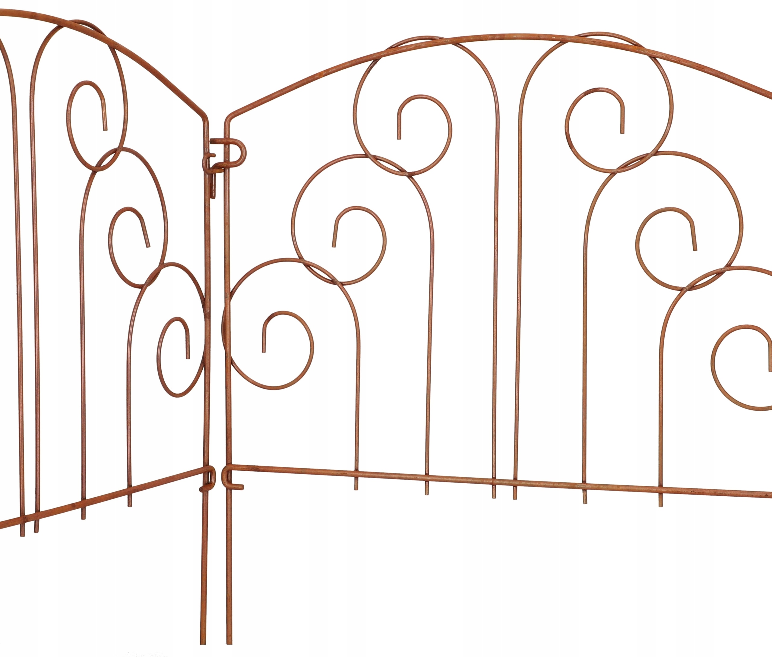 PŁOTEK PARAWAN OGRODOWY PALISADA METALOWA RDZAWA Materiał metal