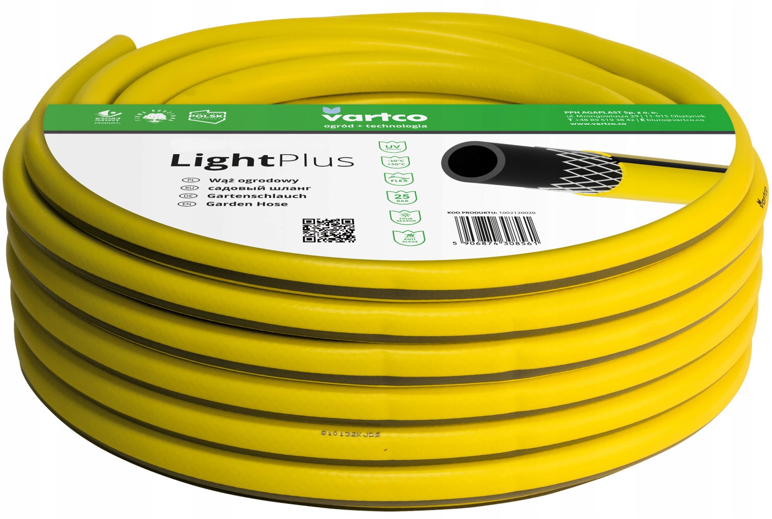 

Wąż Ogrodowy 20m 1/2'' Vartco Light Plus 3 Warstwy