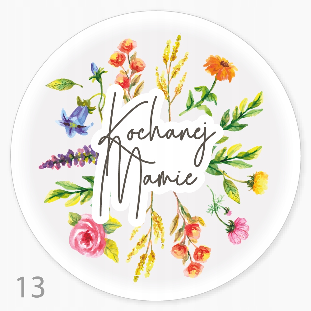 

Naklejki Kochanej Mamie hand made na kartkę 48 szt