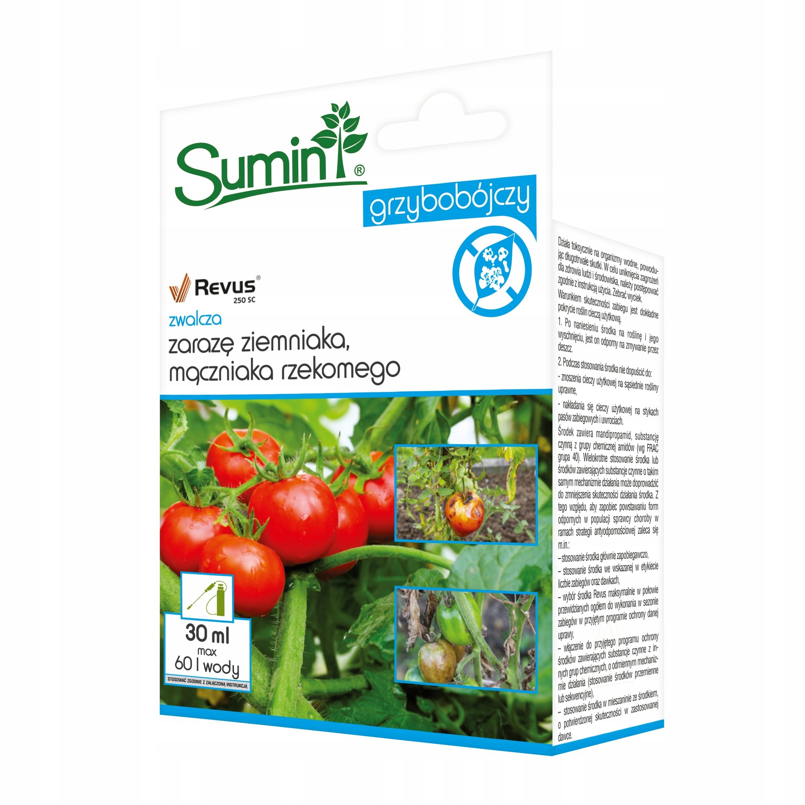 REVUS 250 SC SUMIN ZWALCZA ZARAZĘ ZIEMNIAKA 30ml