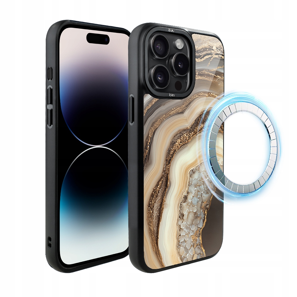Pouzdro pro iPhone 14 Pro Max Ibizu DropGuard Matt s MagSafe, Medový achát