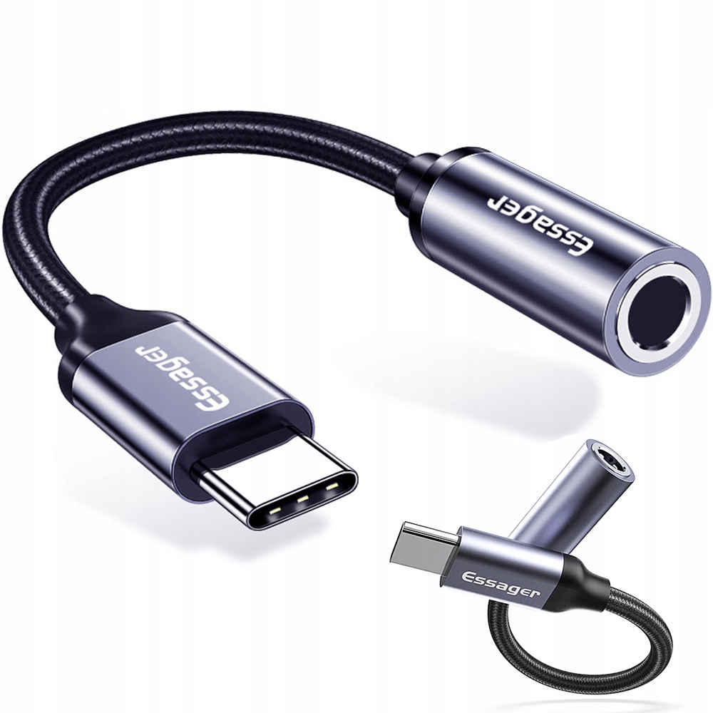 Adapter AUX Audio USB-C TYP-C Przejściówka do Słuchawek Słuchawki 3.5mm DAC