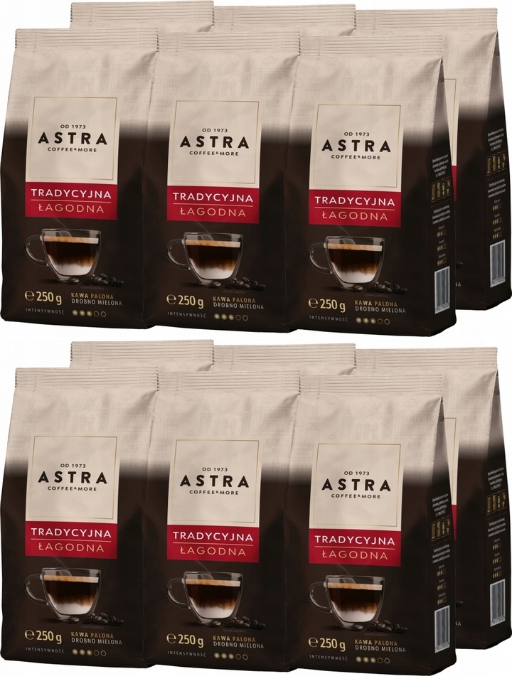 Kawa mielona Astra Łagodna Tradycyjna 250g x12
