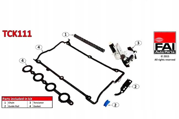 FAI ZESTAW ŁAŃCUCHA ROZRZĄDU VW A3/A4/A6,LEON/TOLE