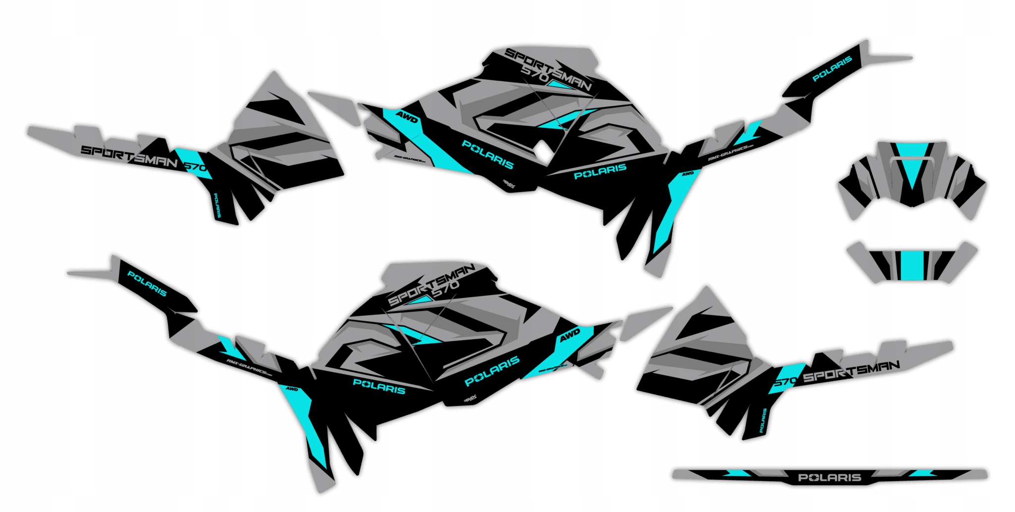 Dýha Samolepky Polaris Sportsman 570 2021+ #7827110