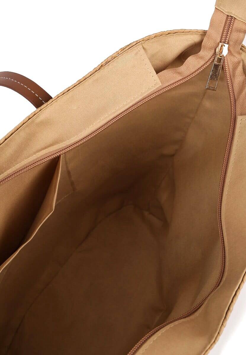 Torba Plażowa Shopper Beżówa Boho Na Plaże Duża Piknik Letnia Lato Torebka Stan opakowania oryginalne