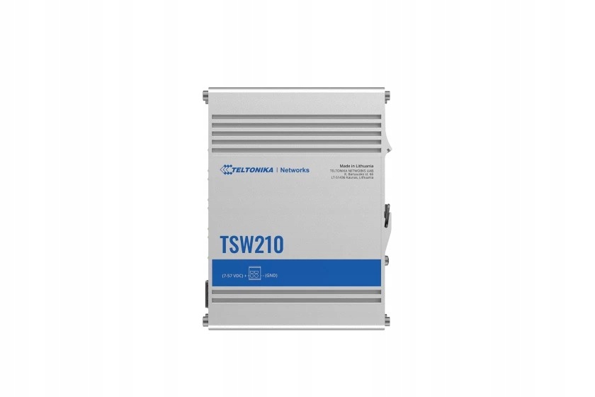 Přepínač TSW210 Switch 2xSFP 8xGbE Din Rail Back Panel