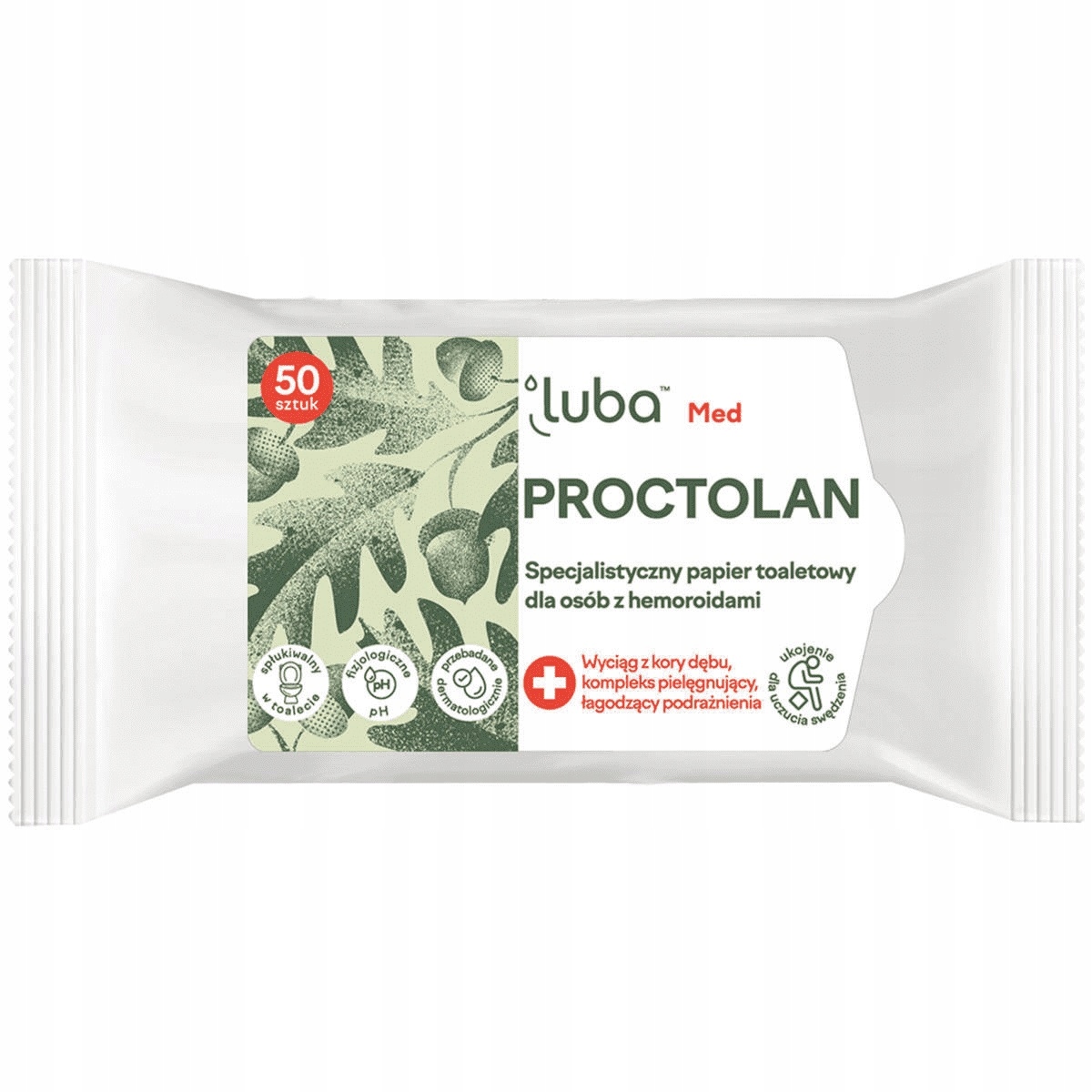 

Luba papier toalet. dla osób z hemoroidami, 50szt.