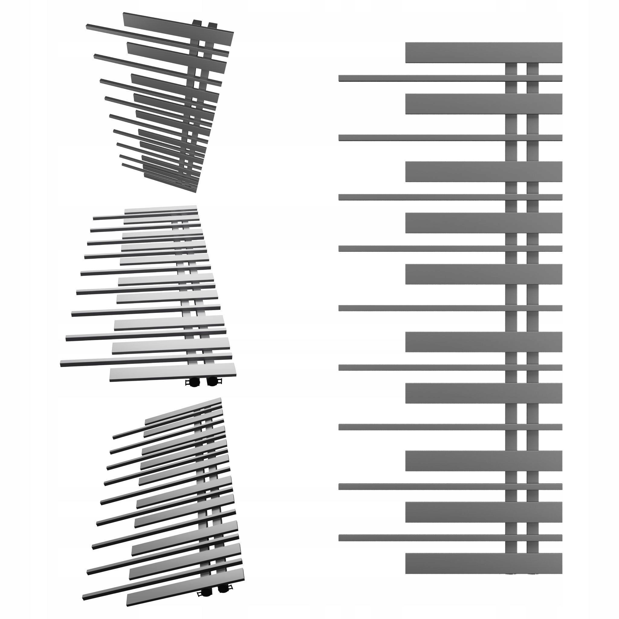 Dekorativní radiátor Piano Pravý 1280x570 Antracit