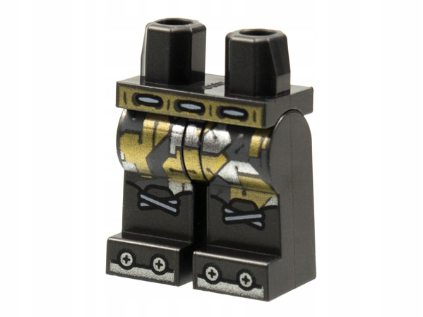 LEGO Lábak Pearl Dark Gray nyomtatás 970c00pb1239