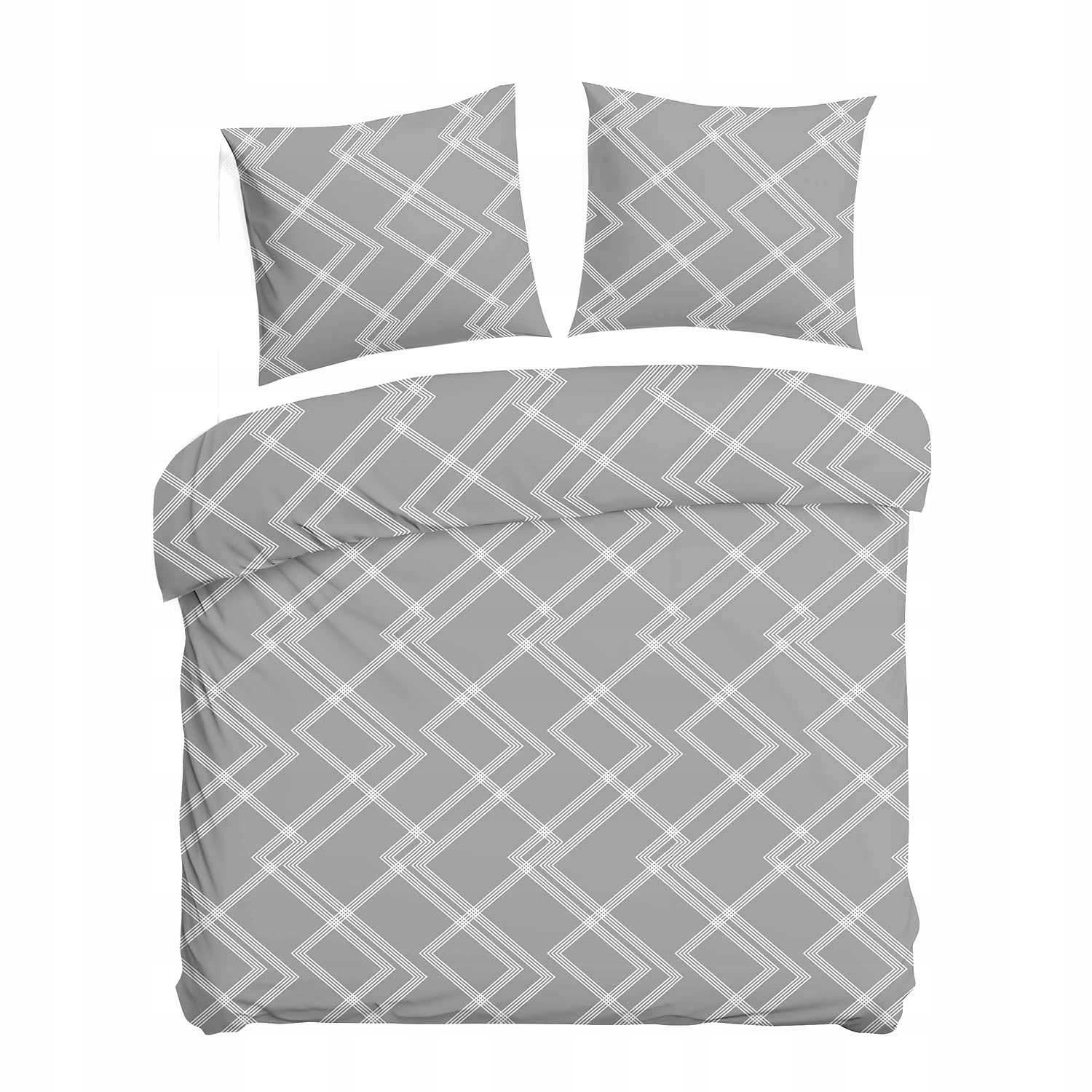 Povlečení bavlněné 160x200 šedá geometrie CottonLove