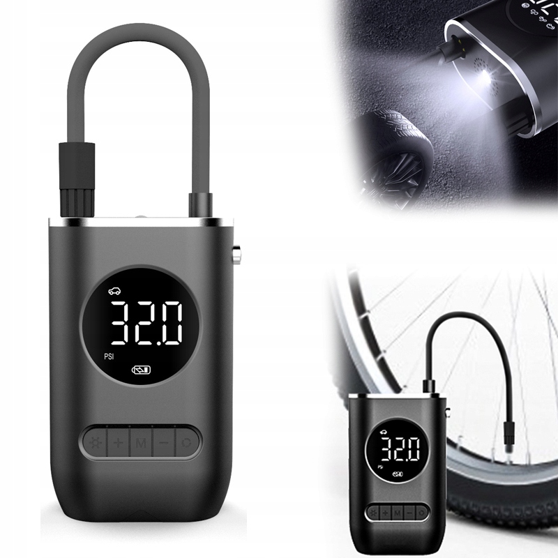 Портативный электрический насос для накачки шин