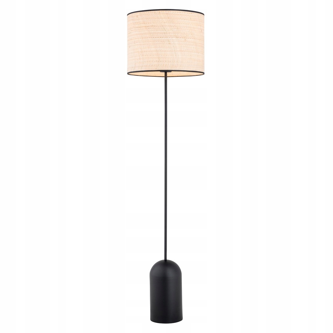Stojacia lampa čierna s krémovým tienidlom 1xE27 Aspen 15W Emibig