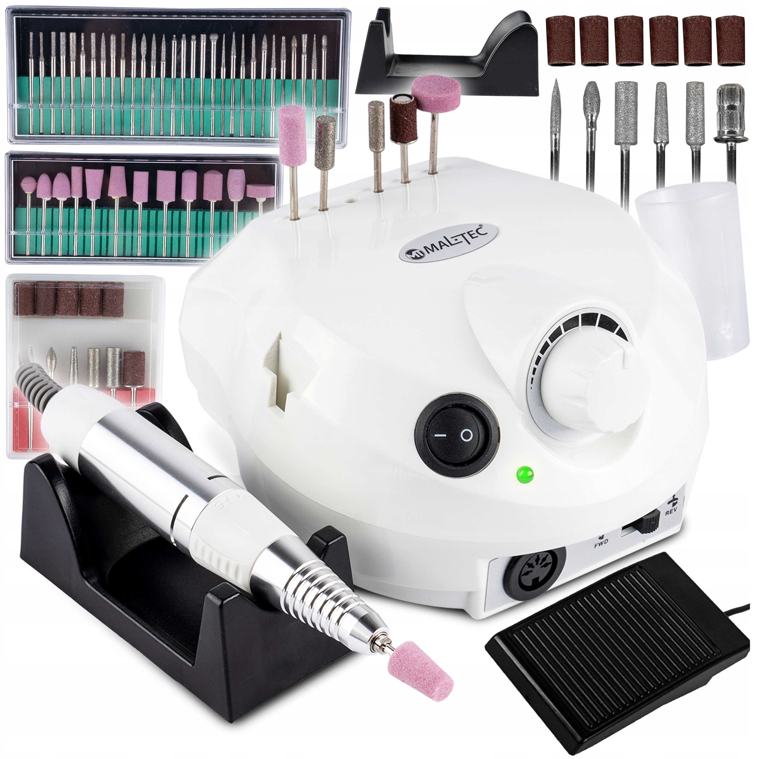Bruska Na Nehty Manikúra Pedikúra Profesionální 65W Sada Fréz