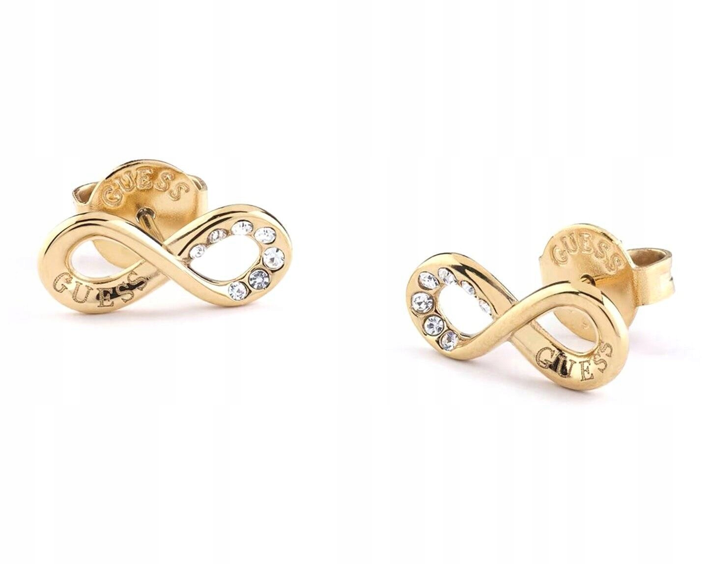 Ocelové Zlaté Náušnice Guess Nekonečno Endless Dream JUBE03262JWYGT/U